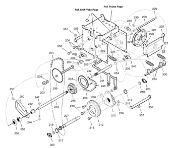 Drive Diagram and Parts List for C950-52471-0 2004 Briggs and Stratton Snow Blower